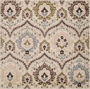 Augusta Vintage Floral Damask Indoor Area Rug or Runner