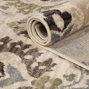 Augusta Vintage Floral Damask Indoor Area Rug or Runner