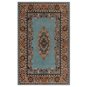 Aviva Non-Slip Floral Washable Medallion Indoor Area Rug or Runner Rug