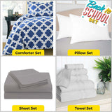 Back To School Kit, Dorm Basics, Twin/ Twin XL, Navy Blue