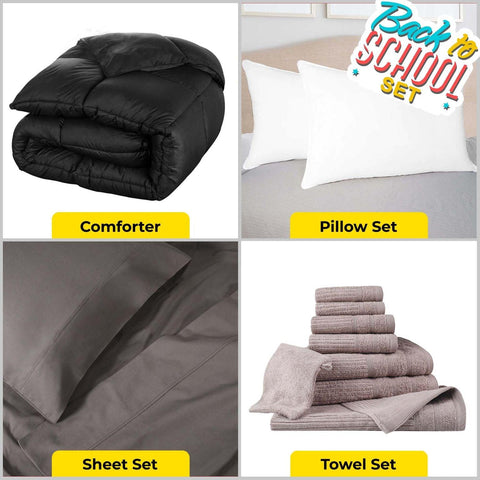 Dorm Bundle, Twin/ Twin XL, Black