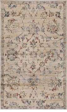 Basilio Modern Farmhouse Distressed Medallion Indoor Area Rug
