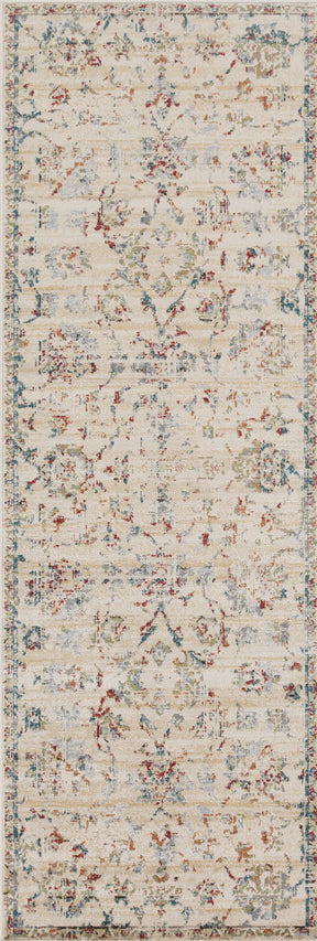 Basilio Modern Farmhouse Distressed Medallion Indoor Area Rug