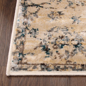Basilio Modern Farmhouse Distressed Medallion Indoor Area Rug