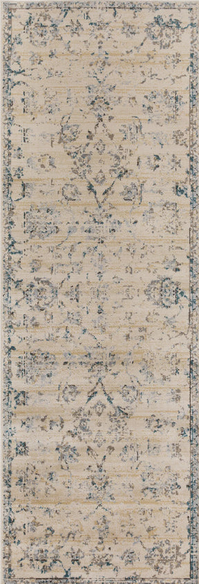 Basilio Modern Farmhouse Distressed Medallion Indoor Area Rug