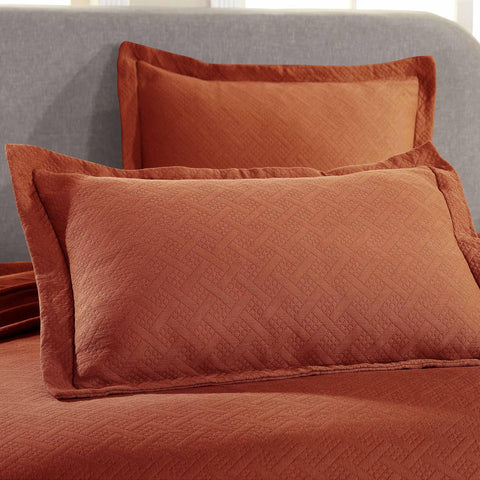 Lightweight Cotton Matelassé Bedspread Set 3-Piece Basketweave Jacquard