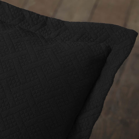 Lightweight Cotton Matelassé Bedspread Set 3-Piece Basketweave Jacquard