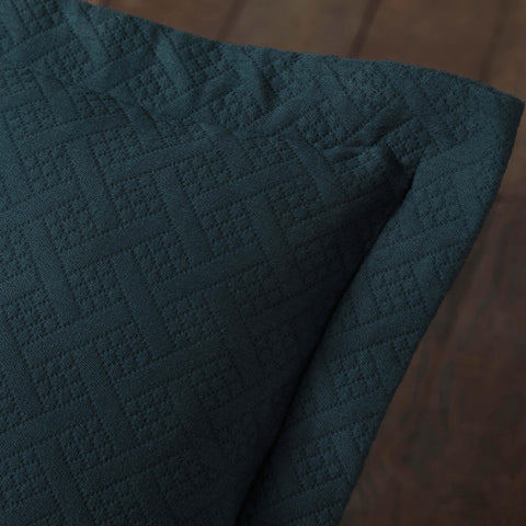 Lightweight Cotton Matelassé Bedspread Set 3-Piece Basketweave Jacquard