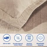 Basket Weave Matelasse Cotton Bedspread Set