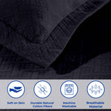 Lightweight Cotton Matelassé Bedspread Set 3-Piece Basketweave Jacquard