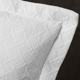 Lightweight Cotton Matelassé Bedspread Set 3-Piece Basketweave Jacquard