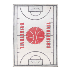 Basketball Court Non-Slip Kids Playroom Indoor Washable Area Rug
