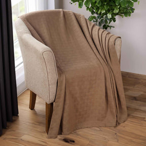 Basketweave Classic Farmhouse All-Season Cotton Blanket