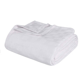 Basketweave Classic Farmhouse All-Season Cotton Blanket