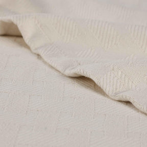 Basketweave Classic Farmhouse All-Season Cotton Blanket