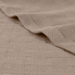 Basketweave Classic Farmhouse All-Season Cotton Blanket
