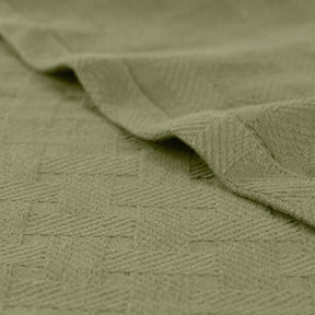 Basketweave Classic Farmhouse All-Season Cotton Blanket