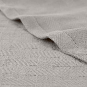 Basketweave Classic Farmhouse All-Season Cotton Blanket