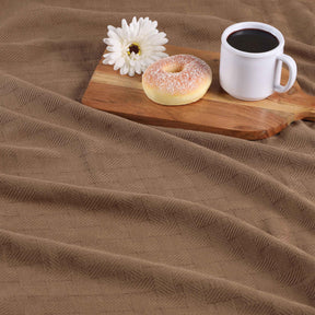 Basketweave Classic Farmhouse All-Season Cotton Blanket