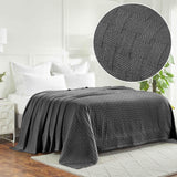 Basketweave Classic Farmhouse All-Season Cotton Blanket