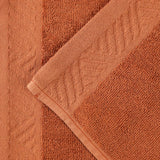 Egyptian Cotton Basketweave Jacquard and Solid Bath Towel Set of 4