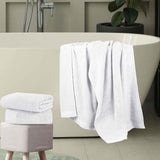 Egyptian Cotton Basketweave Jacquard and Solid Bath Towel Set of 4