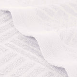 Egyptian Cotton Basketweave Jacquard and Solid Bath Towel Set of 4