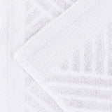 Egyptian Cotton Basketweave Jacquard and Solid Bath Towel Set of 4