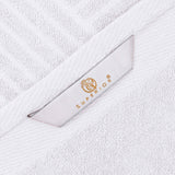 Egyptian Cotton Basketweave Jacquard and Solid Bath Towel Set of 4