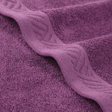 Egyptian Cotton Basketweave Jacquard and Solid Bath Towel Set of 4