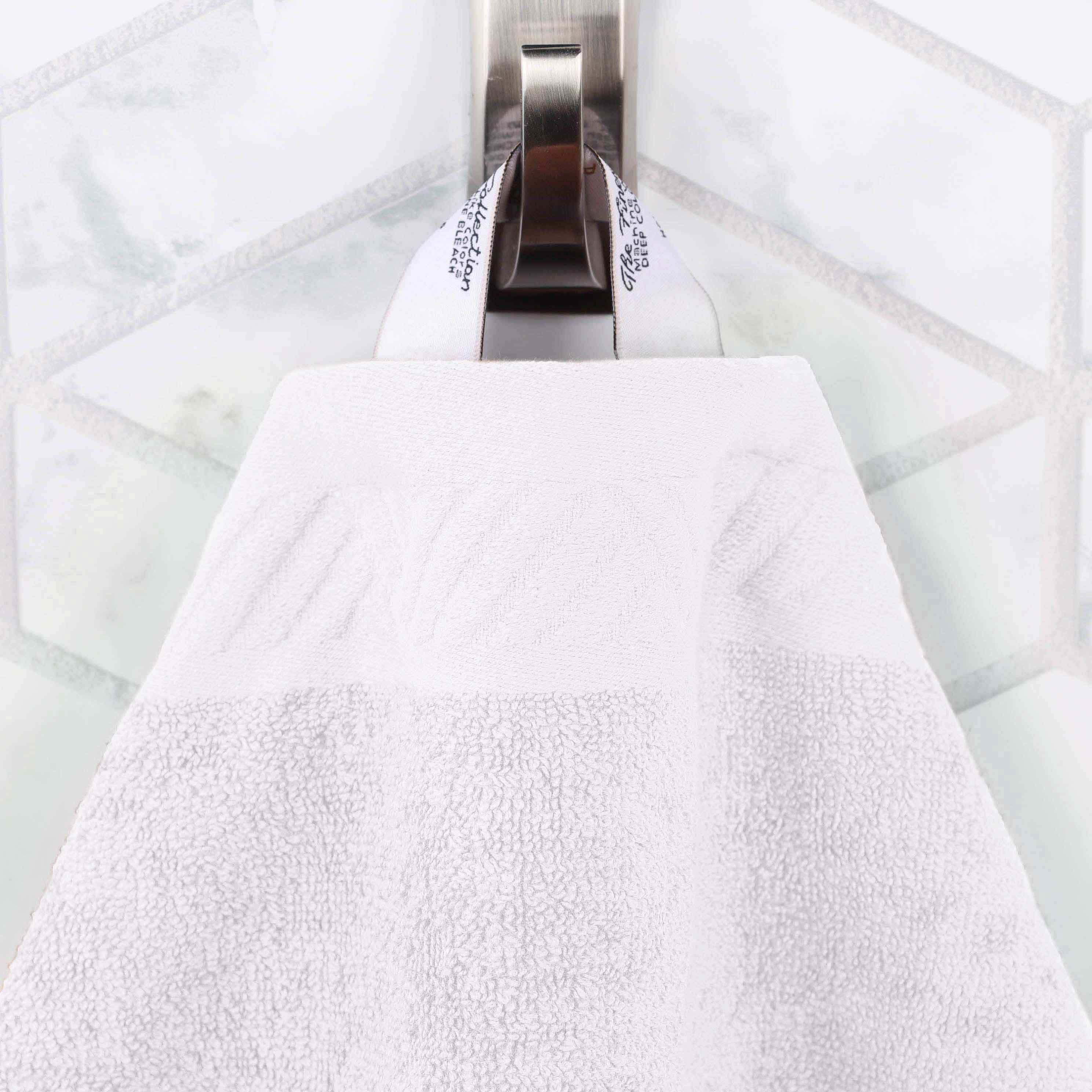 Basketweave Jacquard and Solid 6 Piece Egyptian Cotton Towel Set
