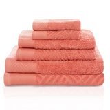Egyptian Cotton Basketweave Towel Set 6 Piece