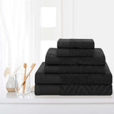 Egyptian Cotton Basketweave Towel Set 6 Piece