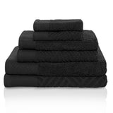 Egyptian Cotton Basketweave Towel Set 6 Piece