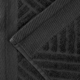 Basketweave Jacquard and Solid 6 Piece Egyptian Cotton Towel Set