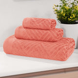 Egyptian Cotton Basketweave Towel Set 3 Piece