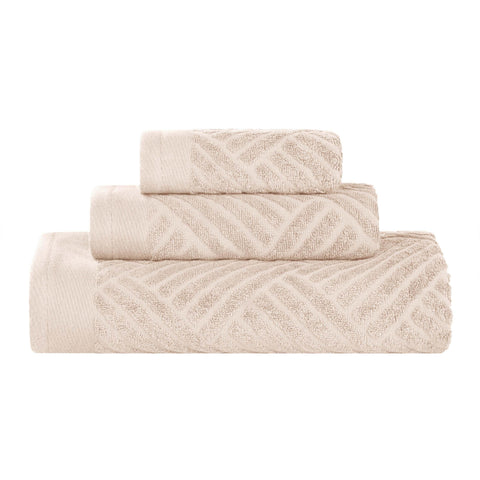 Egyptian Cotton Basketweave Towel Set 3 Piece