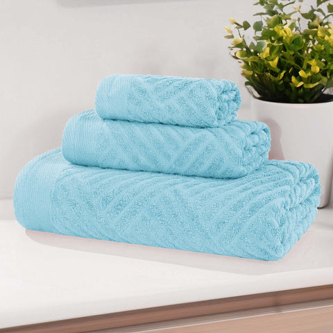 Egyptian Cotton Basketweave Towel Set 3 Piece