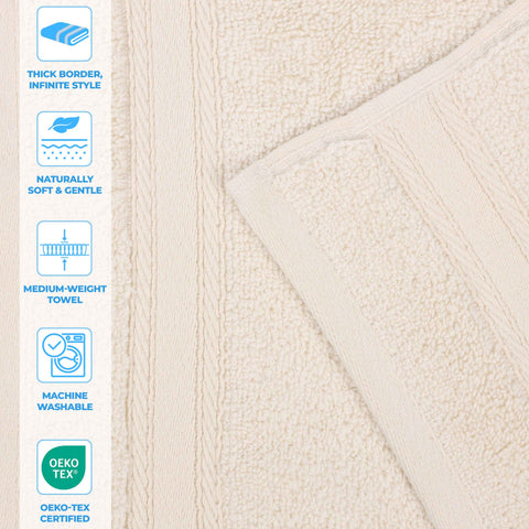 Belmont Zero Twist Cotton Medium Weight 3 Piece Towel Set