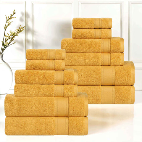 Belmont Zero Twist Cotton Medium Weight Absorbent 12 Piece Towel Set