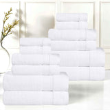 Belmont Zero Twist Cotton Medium Weight Absorbent 12 Piece Towel Set