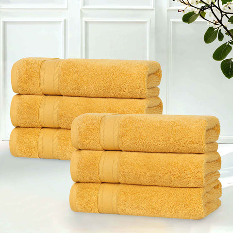 Zero Twist Cotton Hand Towels 6-Piece Belmont Collection