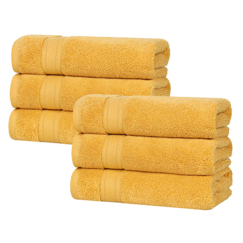 Zero Twist Cotton Hand Towels 6-Piece Belmont Collection