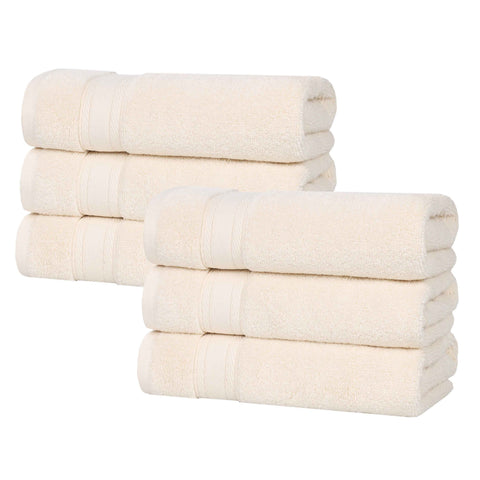 Zero Twist Cotton Hand Towels 6-Piece Belmont Collection