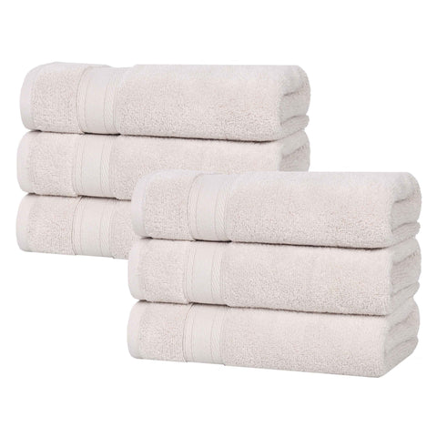 Zero Twist Cotton Hand Towels 6-Piece Belmont Collection