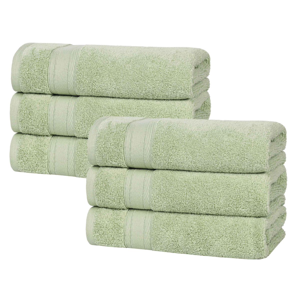 Zero Twist Cotton Hand Towels 6-Piece Belmont Collection