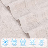 Belmont Zero Twist Cotton Medium Weight Hand Towels, Set of 6