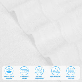 Belmont Zero Twist Cotton Medium Weight Hand Towels, Set of 6