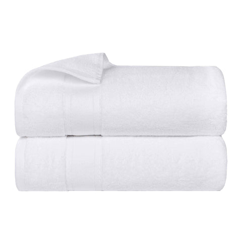 Zero Twist Cotton Medium Weight Soft Bath Towel Set of 2