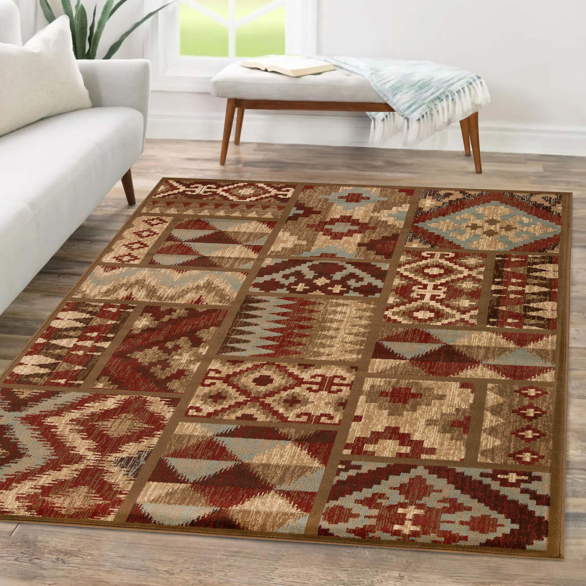 Berlin Aztec Geometric Southwestern Indoor Area Rugs or Runner Rug